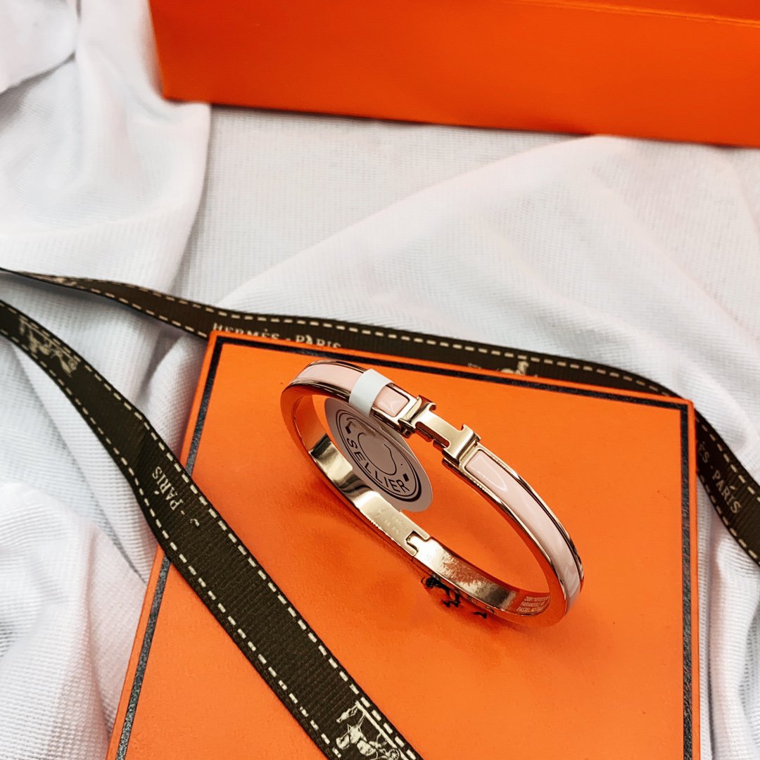 [エターナルジュエリー] クラシック HM クリック ピンク 8MM エナメルブレスレット