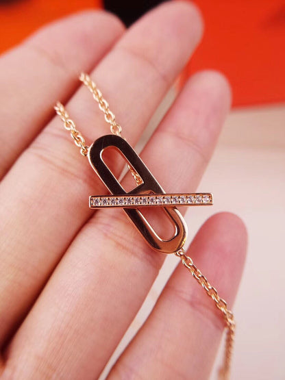 [Eternal Jewelry]HM FIRE PIG NOSE NECKLACE TRENDY STREET
