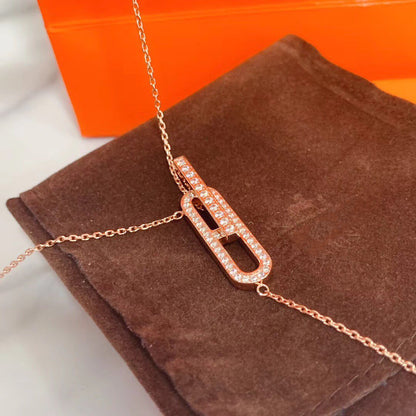 [Eternal Jewelry]HM NECKLACE PLATINUM ROSE GOLD DIAMOND