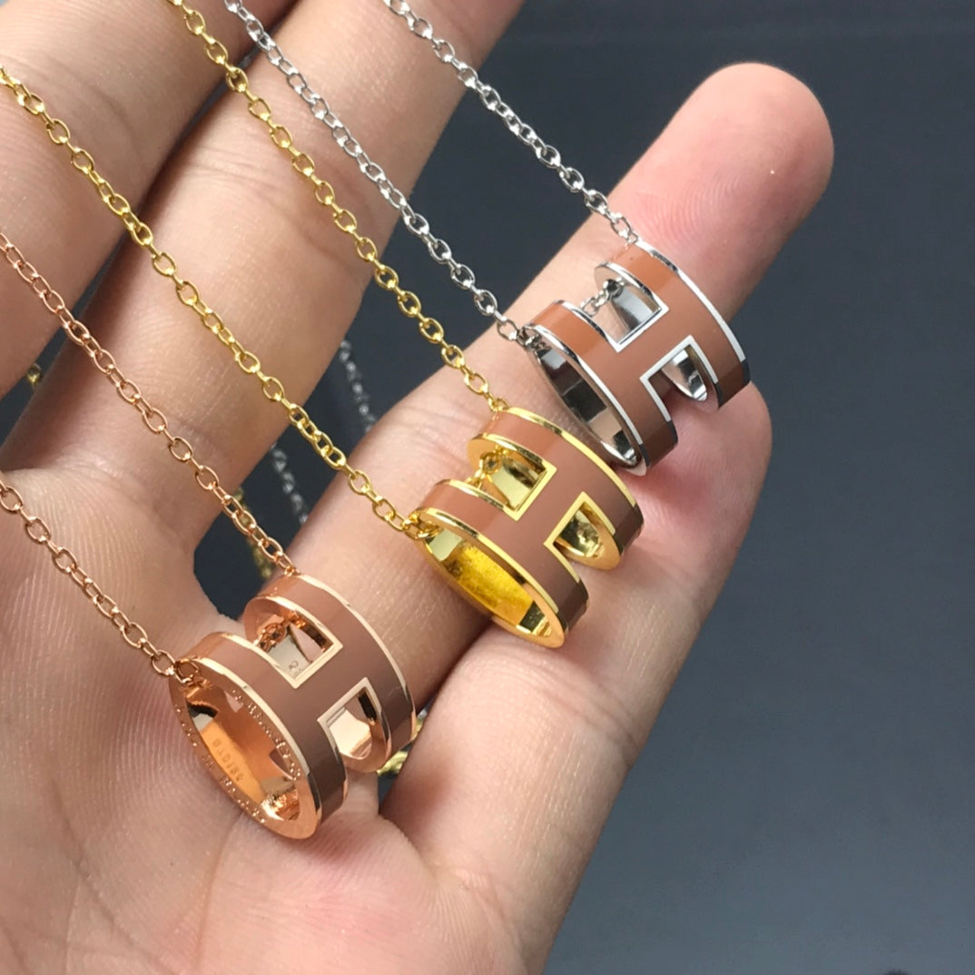 [Eternal Jewelry]H NECKLACE BROWN