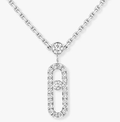 [Eternal jewelry] MS Double-Circle Full-Diamond Necklace