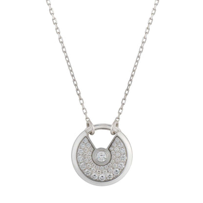 [Eternal Jewelry]AMULETTE SILVER FULL DIAMOND NECKLACE