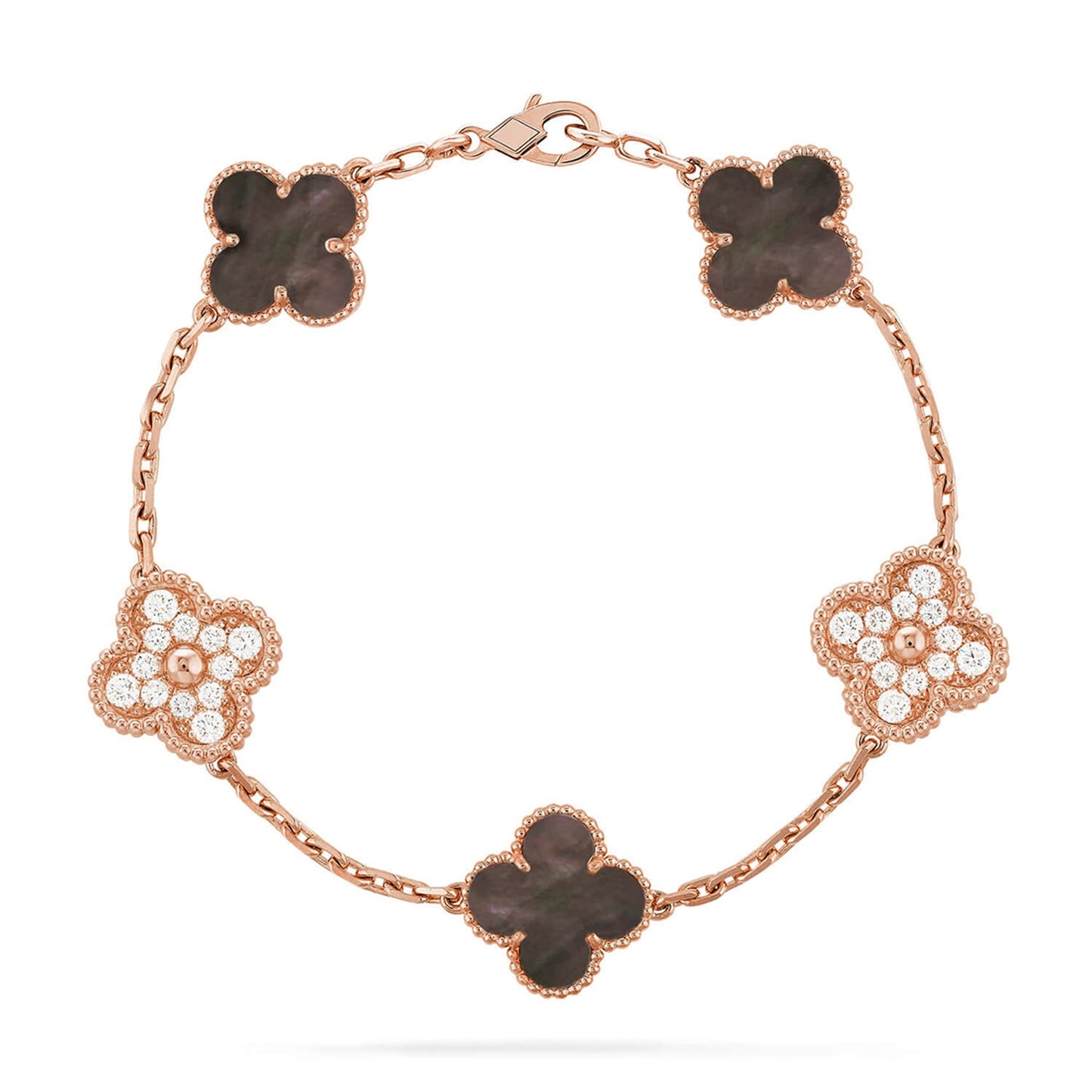 [Eternal Jewelry] CLOVER 5 MOTIF GRAY MOP BRACELET COLLECTION