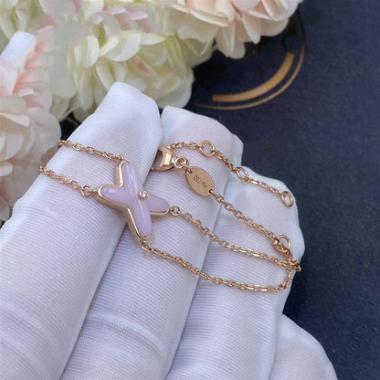 [Eternal Jewelry]JEUX BRACELET PINK MOP PINK GOLD 1 DIAMOND