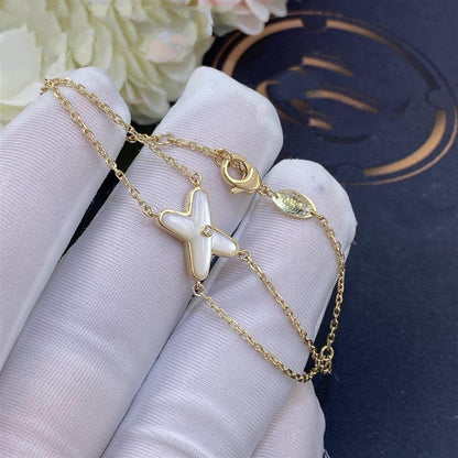 [Eternal Jewelry]JEUX BRACELET WHITE MOP GOLD 1 DIAMOND