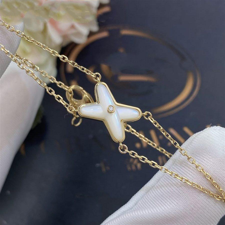 [Eternal Jewelry]JEUX BRACELET WHITE MOP GOLD 1 DIAMOND