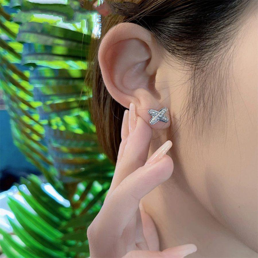 [Eternal Jewelry]JEUX DE SILVER DIAMOND EARRINGS