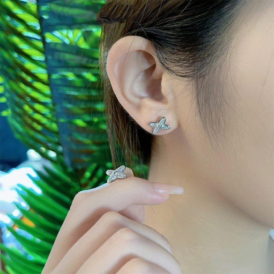[Eternal Jewelry]JEUX DE SILVER DIAMOND EARRINGS