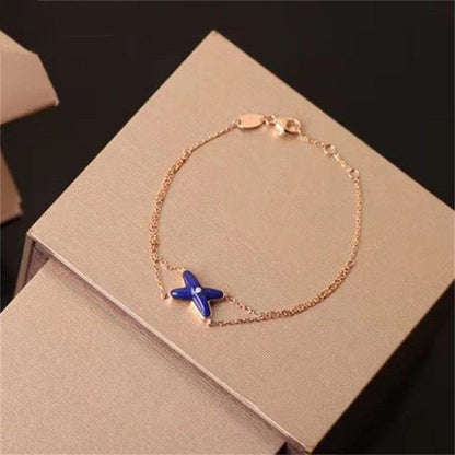 [Eternal Jewelry]Hollow Design Four-Leaf Clover Flower Shape Ring
