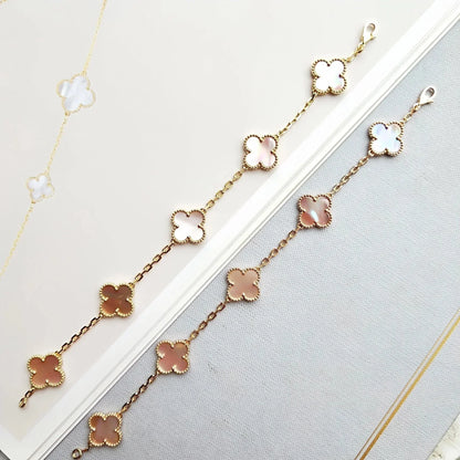 [Eternal Jewelry] CLOVER 5 MOTIFS  PINK MOP BRACELET COLLECTION