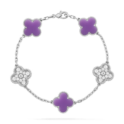 [Eternal Jewelry]CLOVER 5 MOTIF LIGHT PURPLE BRACELET COLLECTION