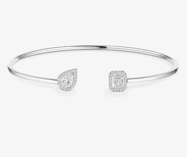 [Eternal jewelry]M Delicate Double-Diamond Bracelet