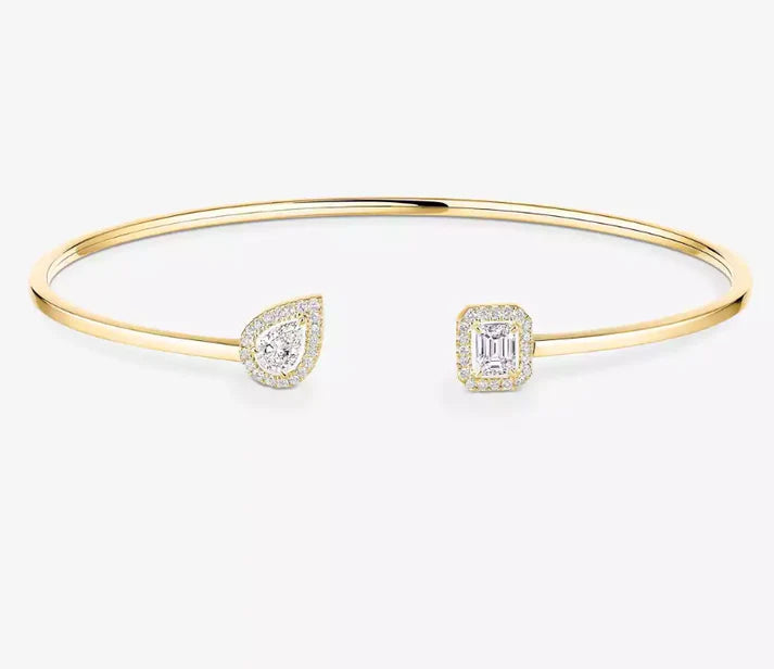 [Eternal jewelry]M Delicate Double-Diamond Bracelet