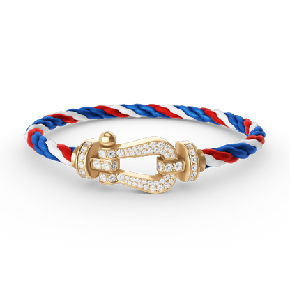 [Eternal Jewelry]FORCE LARGE HORSESHOE FULL DIAMOND BRACELET GOLD