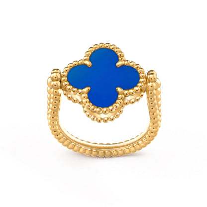 [Eternal Jewelry]CLOVER RIVERSIBLE BLUE AGATE RING