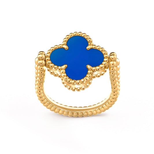 [Eternal Jewelry]CLOVER RIVERSIBLE BLUE AGATE RING