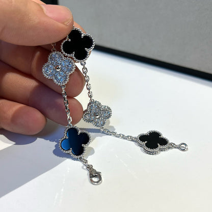 [Eternal Jewelry] CLOVER 5 MOTIF ONYXS BRACELET COLLECTION