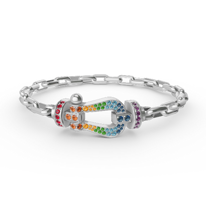 [Eternal Jewelry]FORCE LARGE HORSESHOE CLASP  METAL BRACELET