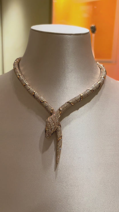 [✨Eternal Jewelry✨]HAUTE COUTURE GOLD SERPENTI NECKLACE