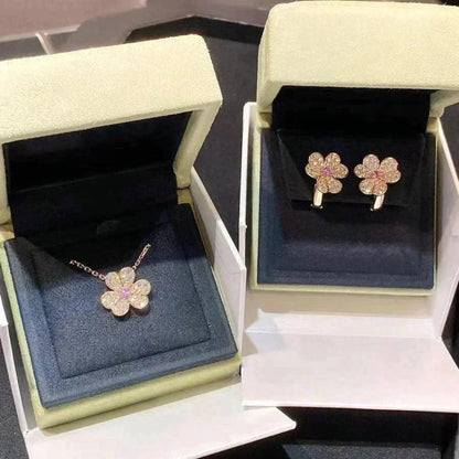 [Eternal Jewelry]FRIVOLE ROSE GOLD FLOWER DIAMOND NECKLACE