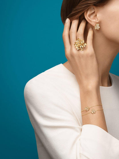 [Eternal Jewelry]FRIVOLE GOLD FLOWER DIAMOND EARRINGS