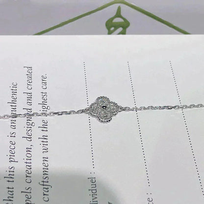 [Eternal Jewelry]CLOVER  SINGLE FLOWER BRACELET SILVER