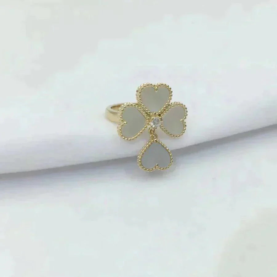 [Eternal Jewelry]SWEET CLOVER WHITE MOP RING