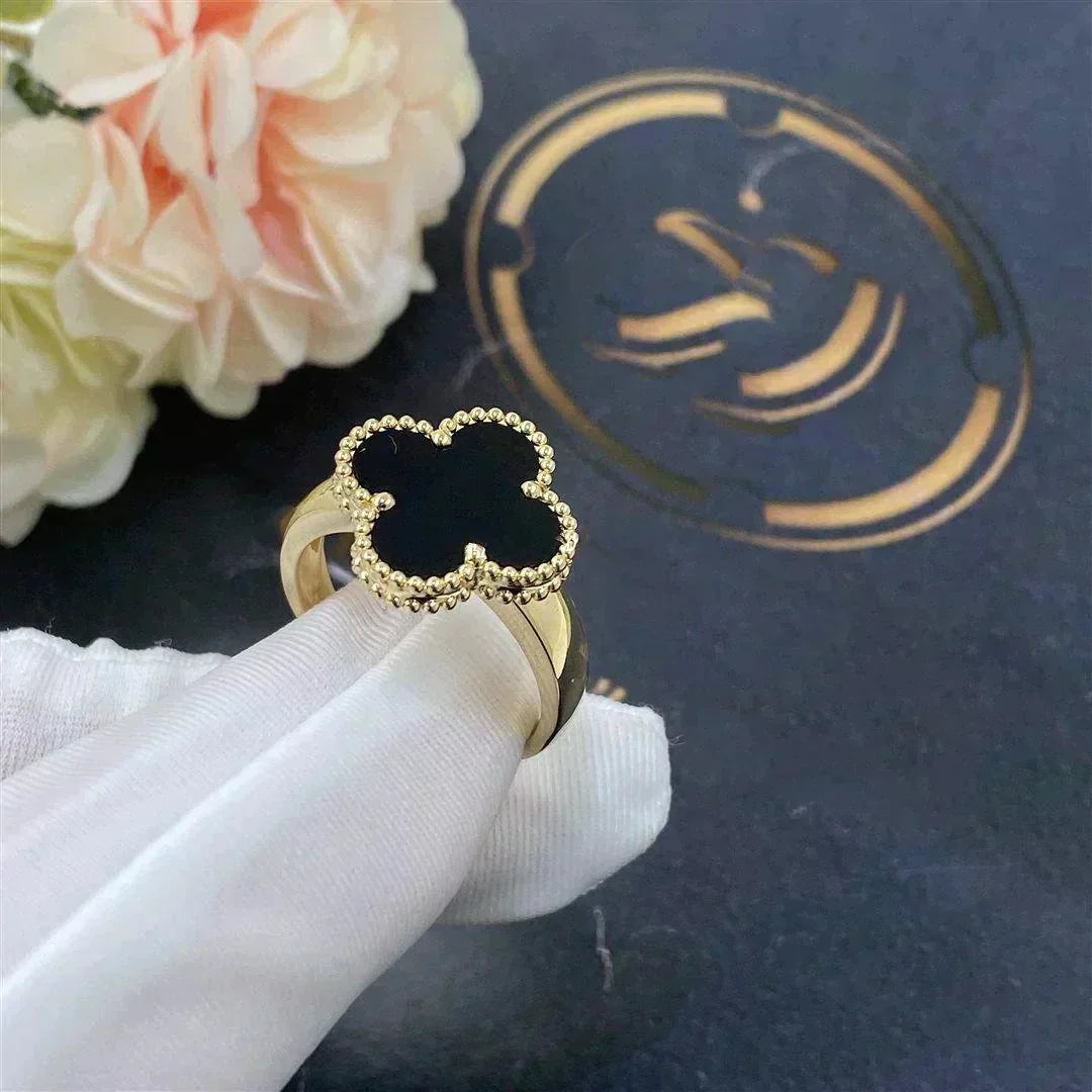 [Eternal Jewelry]CLOVER ONYX RING