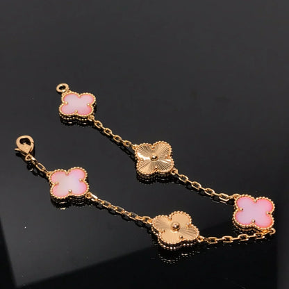 [Eternal Jewelry] CLOVER 5 MOTIFS  PINK MOP BRACELET COLLECTION