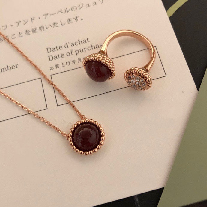 [エターナルジュエリー]ペルレ クルール ダイヤモンド ローズゴールド アントレ レ ドア リング