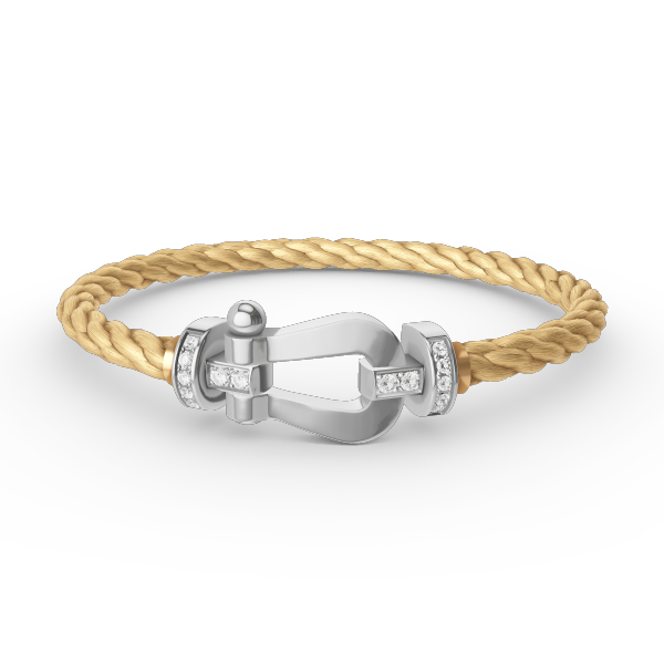 [Eternal Jewelry]FORCE LARGE HORSESHOE HALF DIAMOND BRACELET SILVER