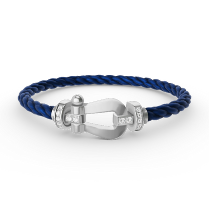 [Eternal Jewelry]FORCE LARGE HORSESHOE HALF DIAMOND BRACELET SILVER