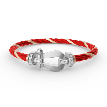 [Eternal Jewelry]FORCE LARGE HORSESHOE HALF DIAMOND BRACELET SILVER