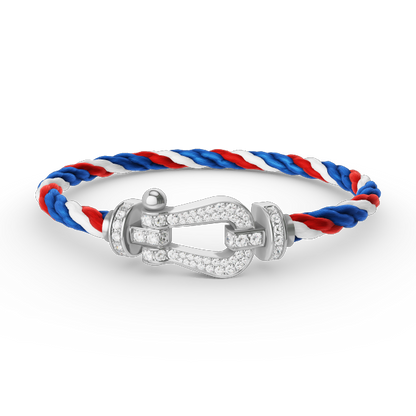 [Eternal Jewelry]FORCE LARGE HORSESHOE FULL DIAMOND BRACELET SILVER