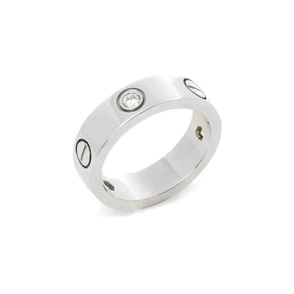[Eternal Jewelry]LOVE RING 5.5MM 3 DIAMONDS SILVER