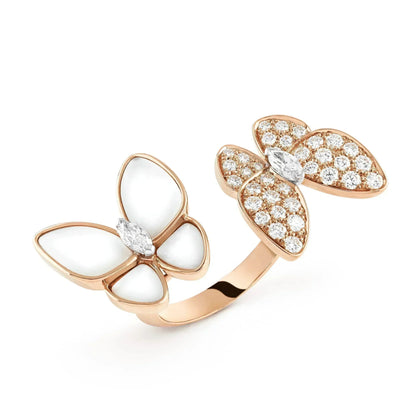[Eternal Jewelry]TWIN BUTTERFLY DIAMOND MOP RING